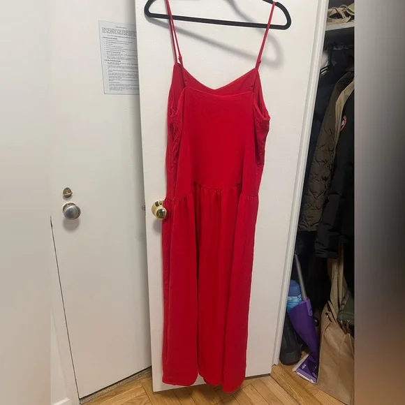 A New Day Women’s Drop Waist Maxi Dress spaghetti straps Red size XXL -like new! - Picture 5 of 8